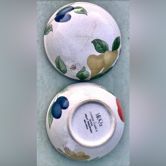 Vintage Retired MIKASA FRUIT PANORAMA Round Lidded Jewelry Trinket Dish - Picture 7 of 9